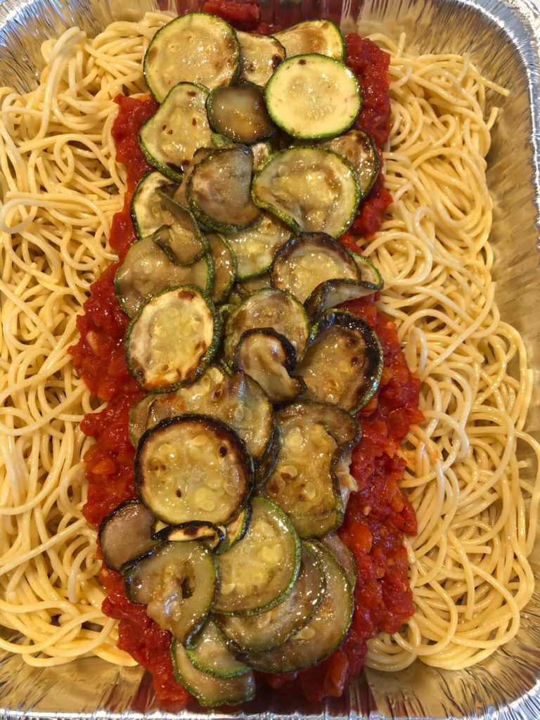 Pasta Marinara with Zucchini